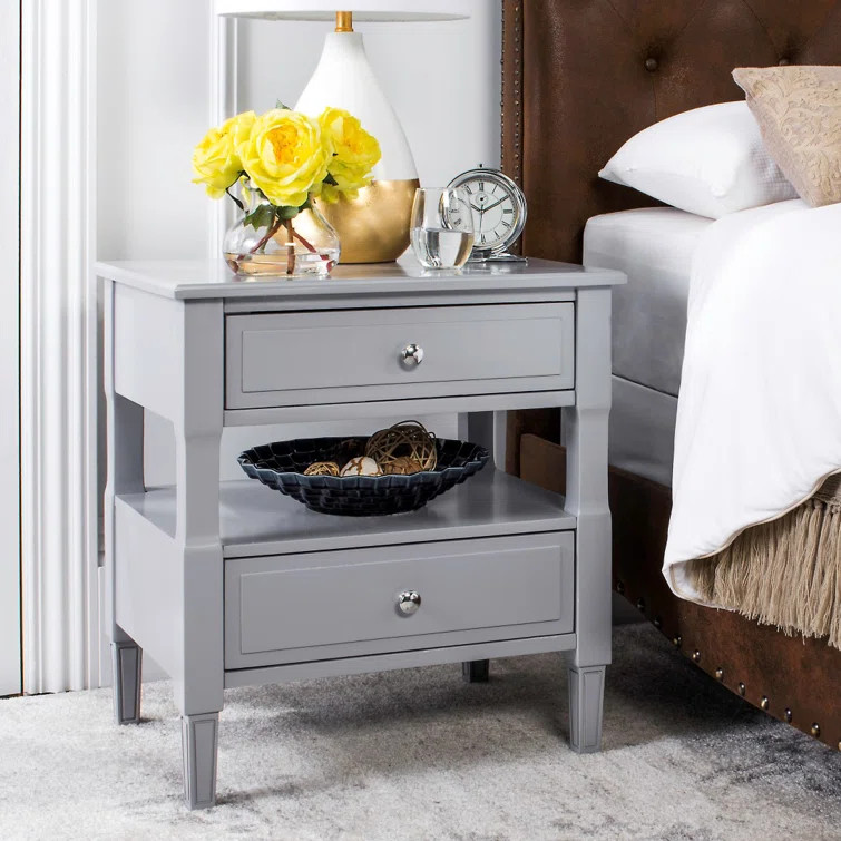 Laga 26'' Tall 2 - Drawer Solid Wood Nightstand | Wayfair North America