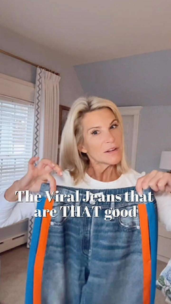 Just when we thought sweatpant jeans couldn’t get any cuter… here we are. These might be the cutest version yet, and yes, I’m absolutely wearing them to a game tonight. Comfy, fun, and easy — what more do we need? 

 #LTKSeasonal #LTKTravel