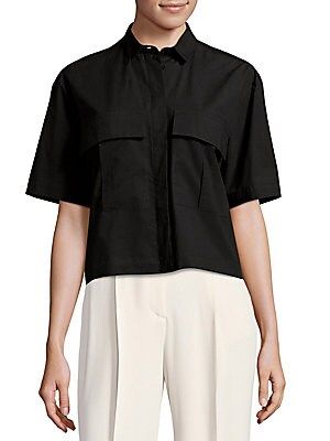 Cropped Button Down Shirt | Saks Fifth Avenue OFF 5TH