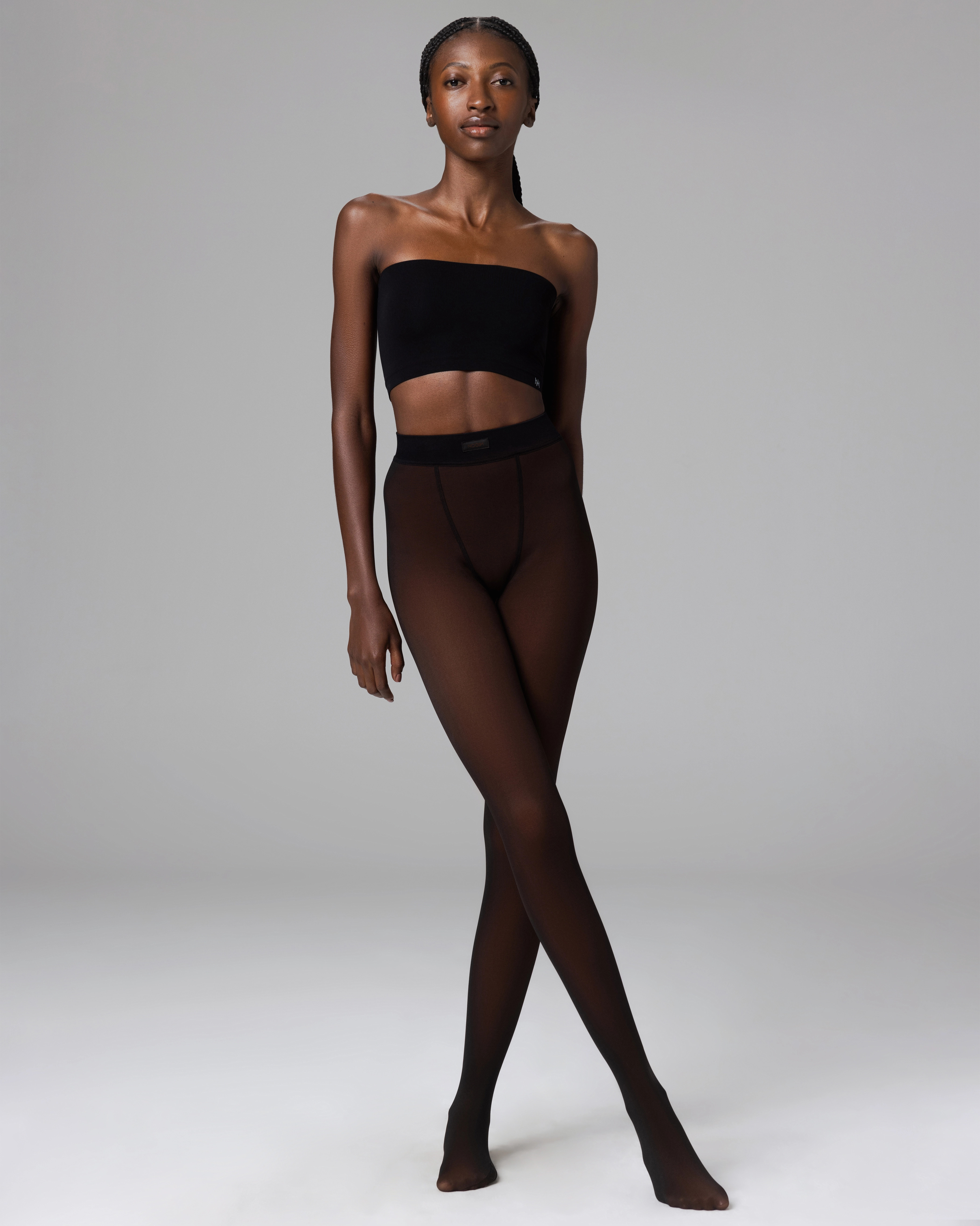TOAST - FLEECE-LINED TIGHTS - SHEER ILLUSION - DEEP/BLACK / XS/S | Noosh