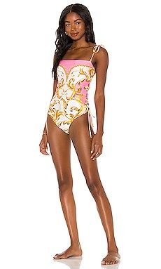 Agua Bendita X REVOLVE Sandy One Piece Bikini in Pink Brocade from Revolve.com | Revolve Clothing (Global)