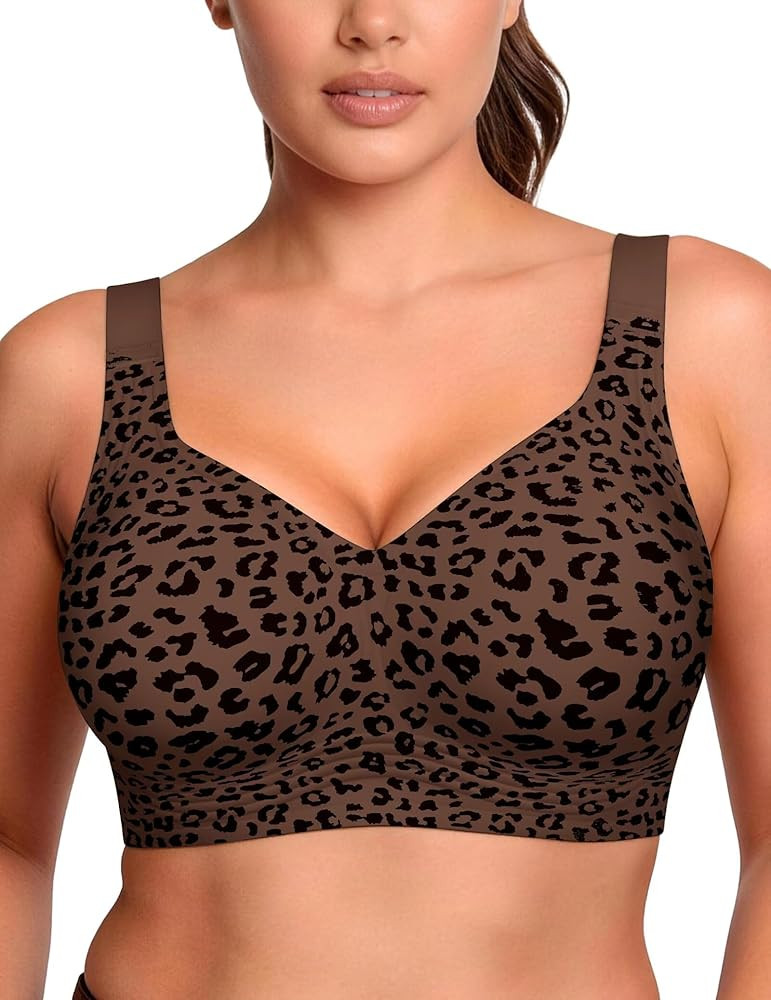 Vertvie Jelly Bras for Women Plus Size Minimizer Soft Wireless Push Up Bra Full Supportive Older ... | Amazon (US)