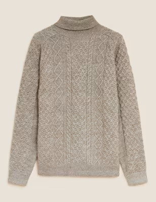 Cable Roll Neck Jumper | M&S Collection | M&S | Marks & Spencer (UK)