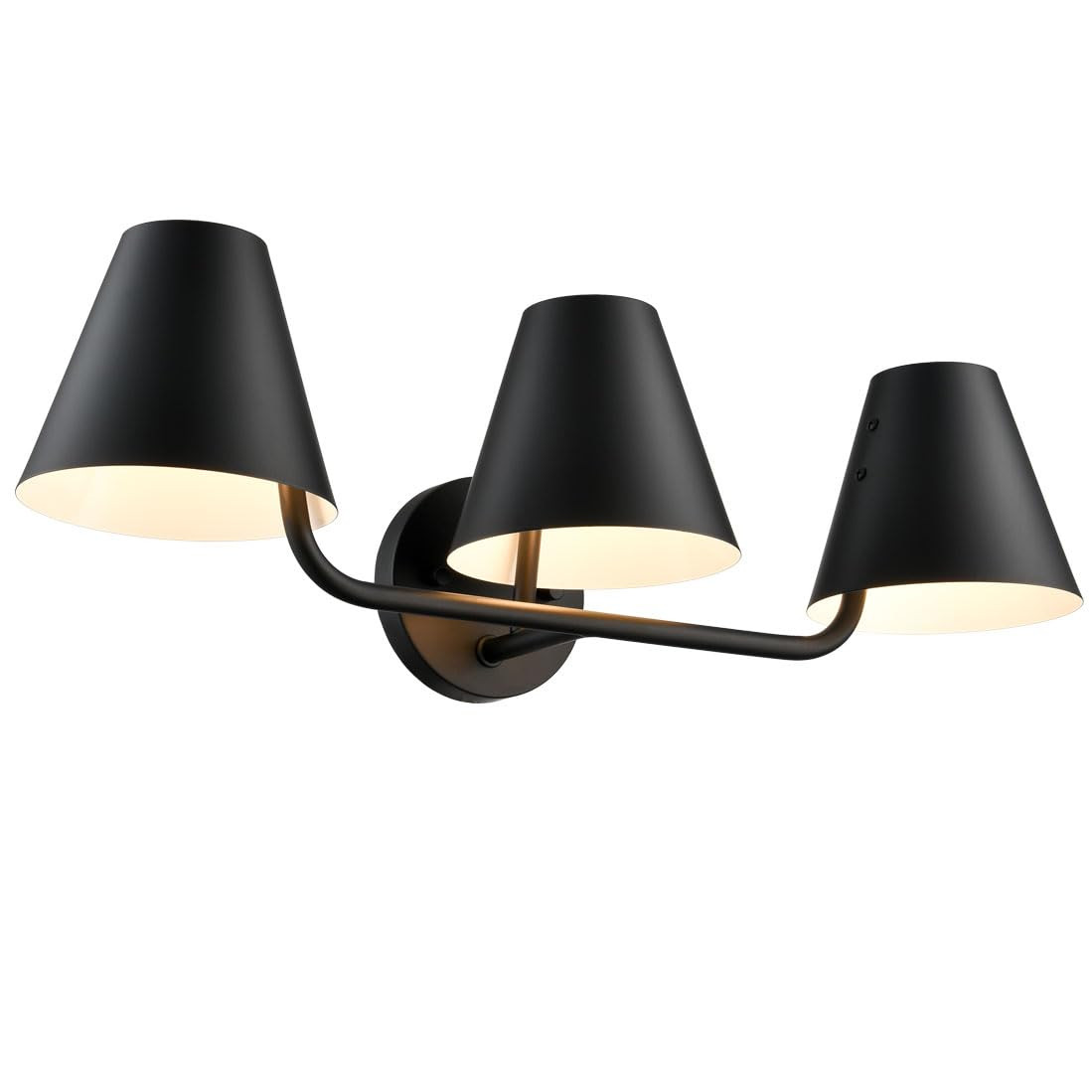 DIRYZON 3 Light Bathroom Vanity Light,Industrial Black Wall Sconces,Rustic Wall Light Fixtures wi... | Amazon (US)