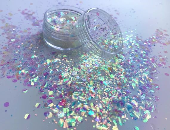 Iridescent Festival Body and Face Glitter Holographic Rave - Etsy | Etsy (US)