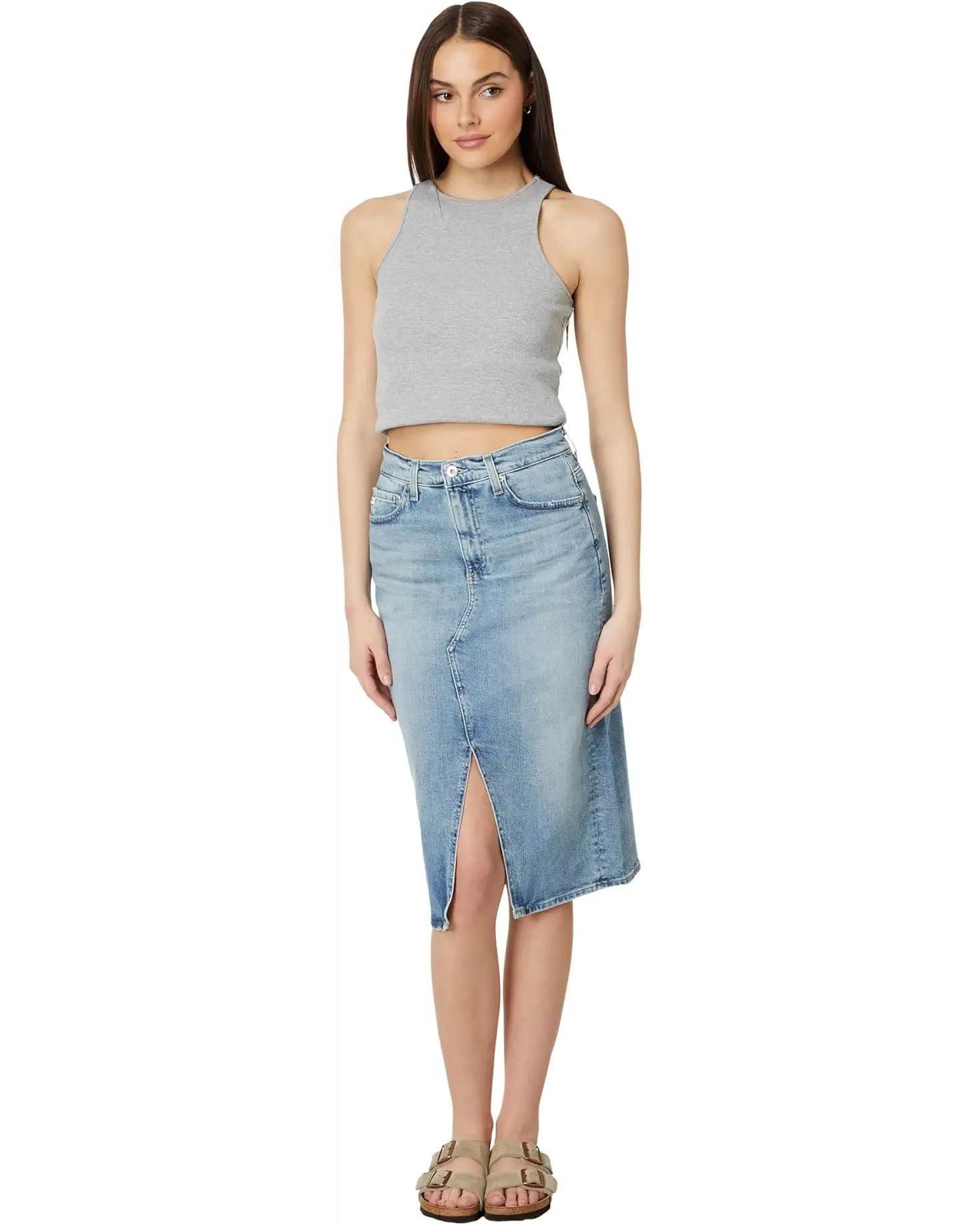 Alicia Midi Denim Skirt | Zappos
