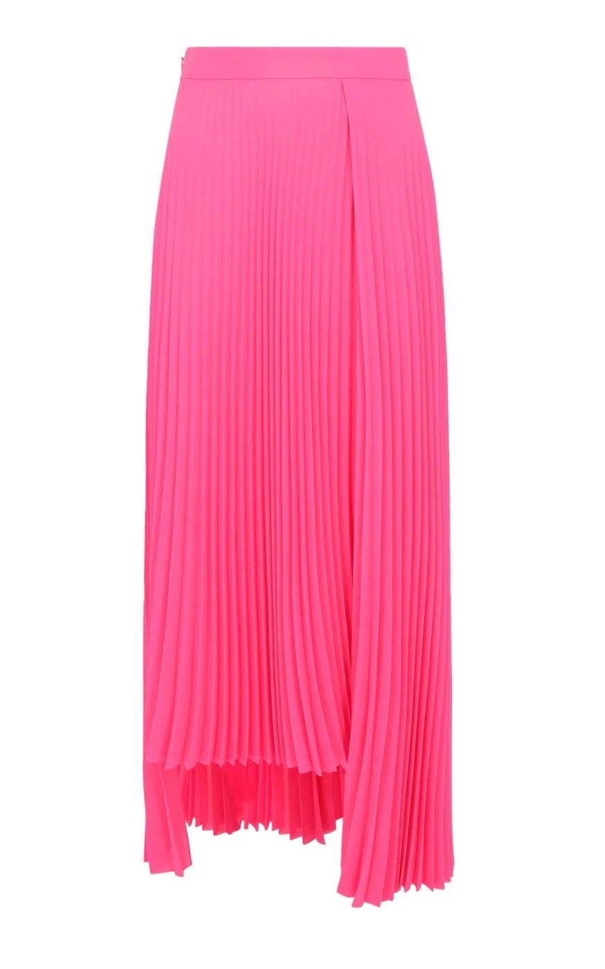 Balenciaga Asymmetric Pleated Midi Skirt | Cettire Global