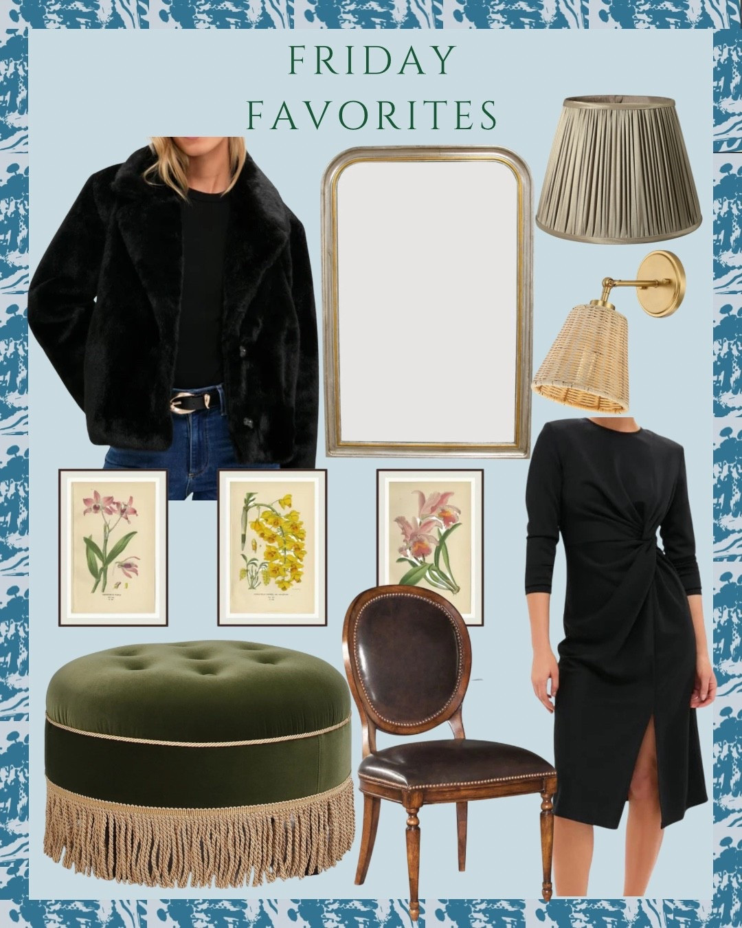 Friday Favorites ✨✨✨

Ottoman, winter coat, winter dress, mirror, lampshade, art 

#LTKHoliday #LTKHome