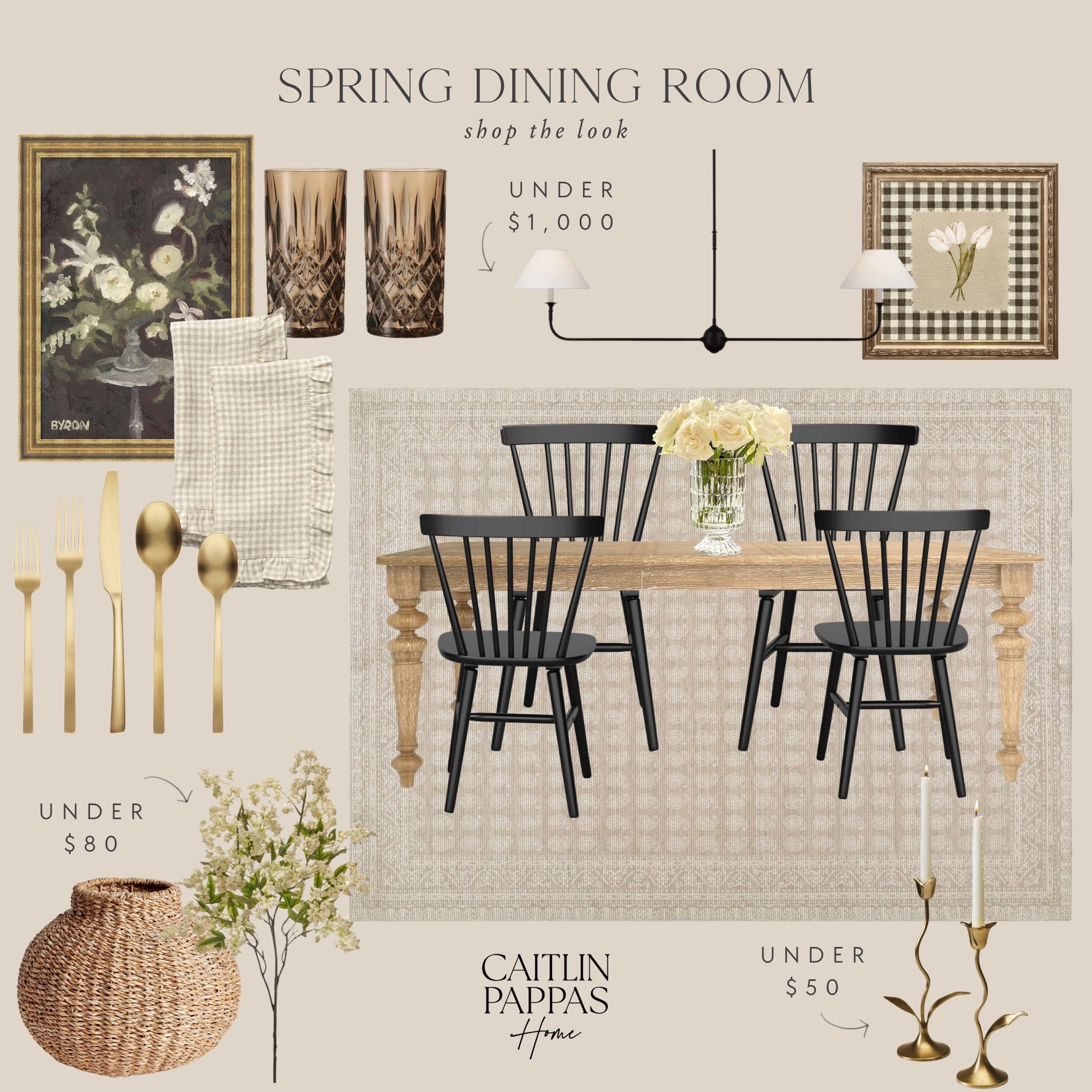 Spring dining room inspo 🤎 Love these pretty neutral dining room furniture and decor finds! 

#LTKHome #LTKSeasonal