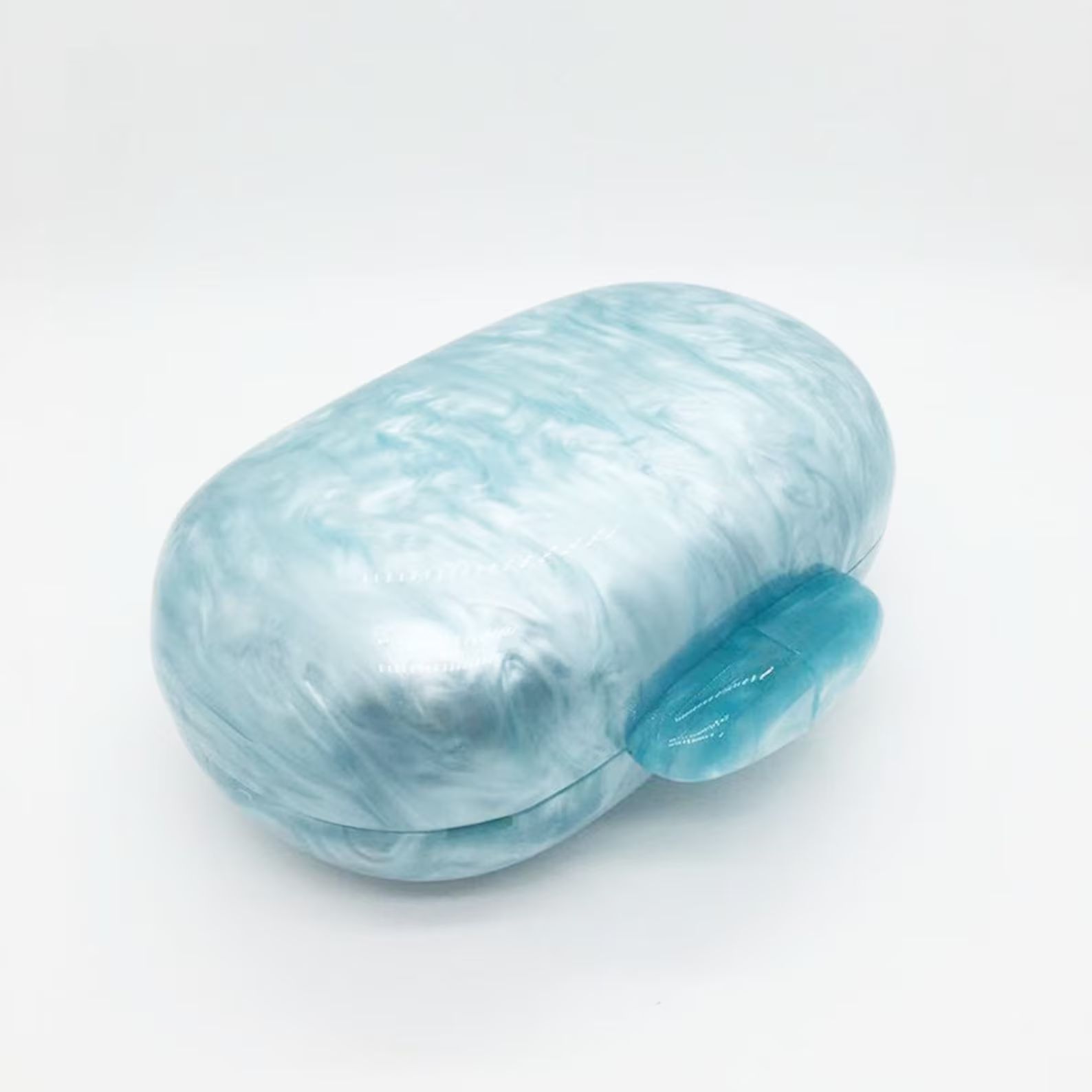 Aquamarine Blue Oval Acrylic Clutch Baby Blue Clutch | Etsy | Etsy (US)