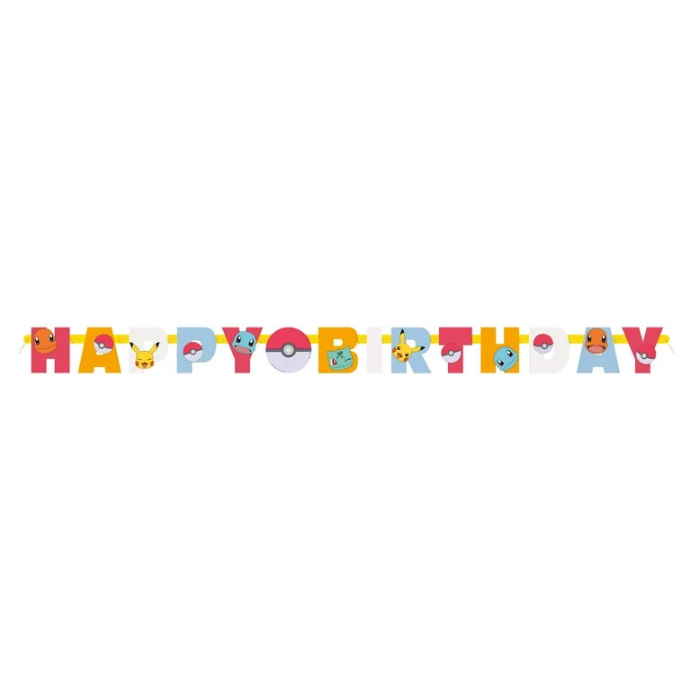 Pokémon “Happy Birthday” Jointed Banner, 1ct | Walmart (US)