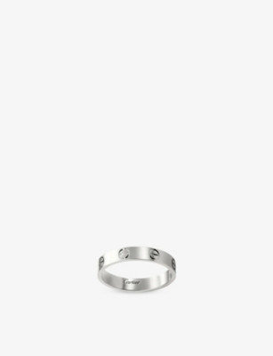 LOVE small platinum wedding band | Selfridges