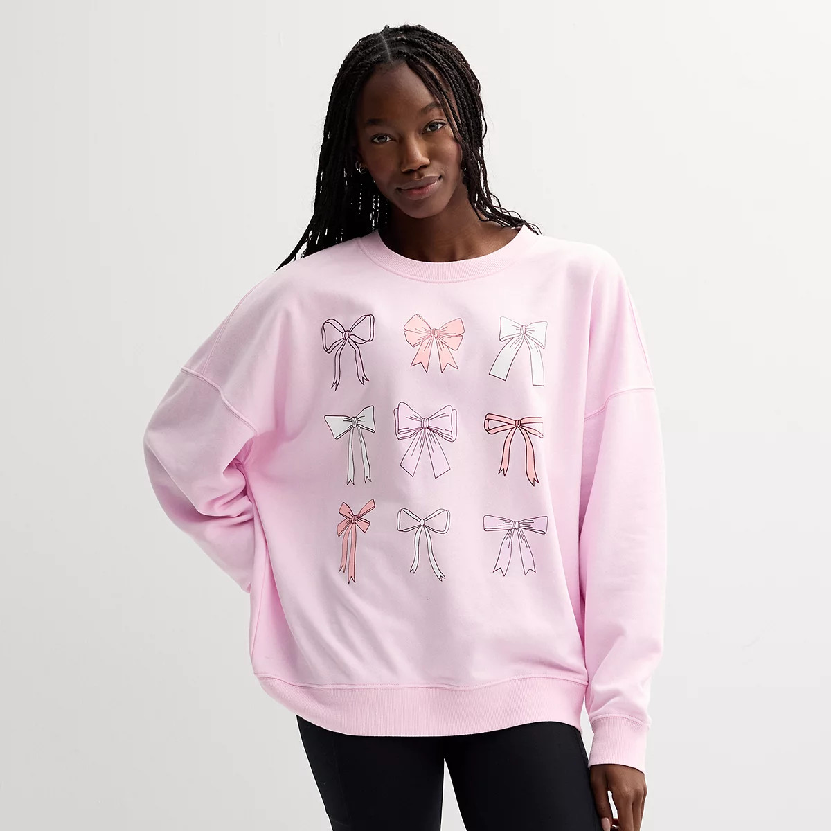 Juniors' Collection Of Bows Graphic Pullover | Kohl's