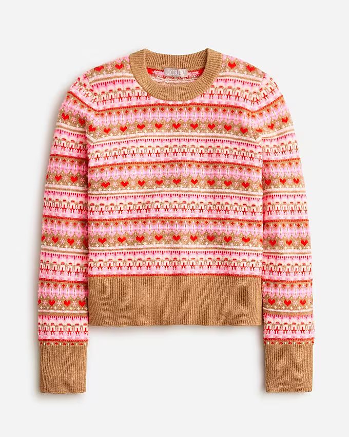 Shrunken Fair Isle crewneck sweater | J.Crew US