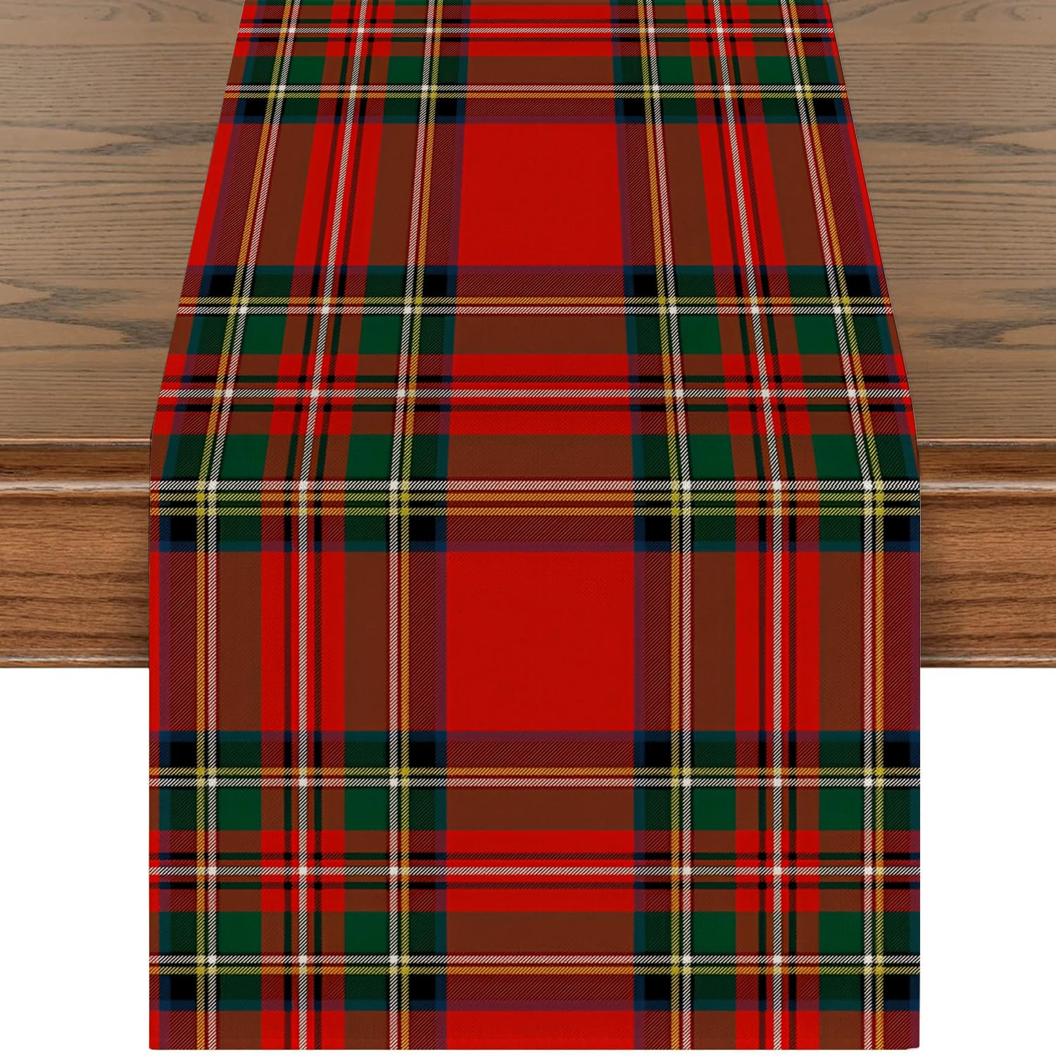 Christmas Buffalo Plaid Table Runner Red Green Scottish Tartan Plaid Table Decoration Xmas Farmho... | Amazon (US)