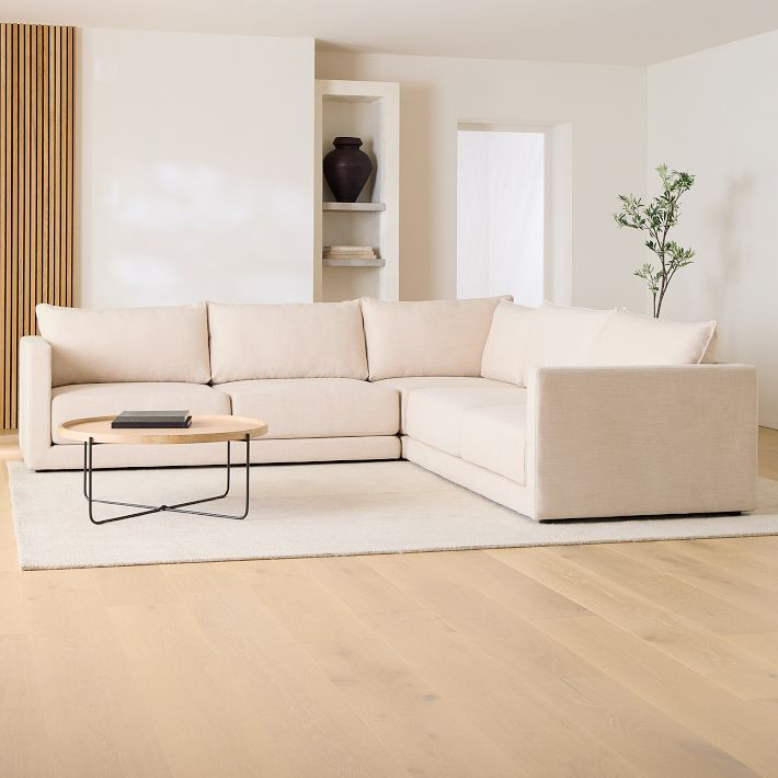 Melbourne 3-Piece L-Shaped Sectional (116"–126") | West Elm (US)