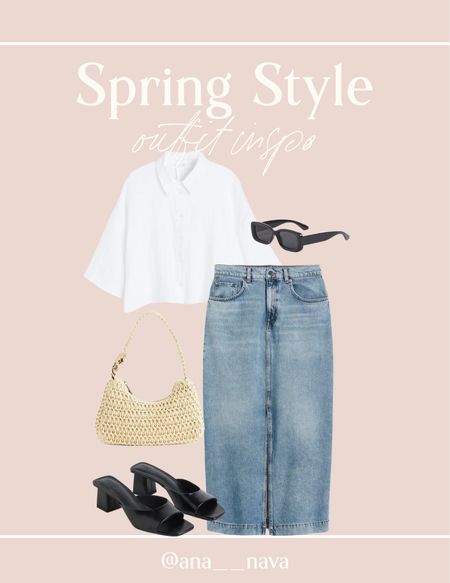 Spring Outfit Ideas ✨
midi skirt, midi denim skirt, denim skirt, vacation outfits, date night outfit, h&m outfits

#LTKunder50 #LTKstyletip