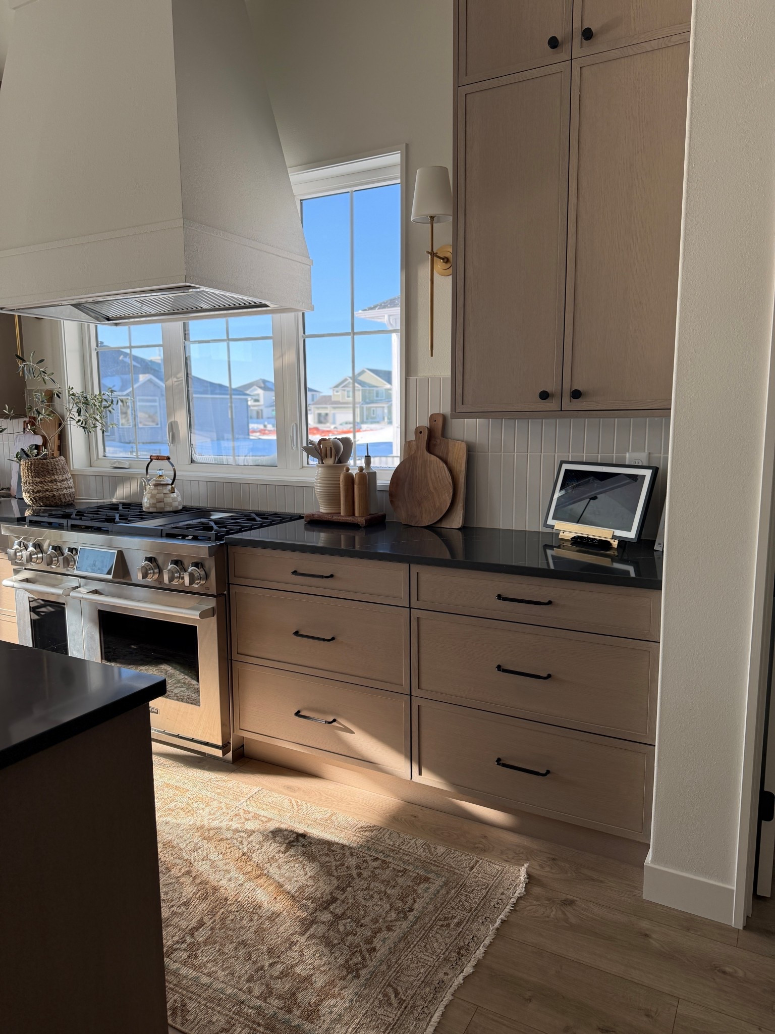 Sunny kitchen views. I love adding wood serving boards for warmth and texture  

#LTKHome #LTKFindsUnder50