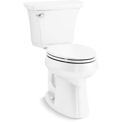 KOHLER Highline White Elongated Chair Height 2-piece WaterSense Toilet 12-in Rough-In Size (Ada C... | Lowe's