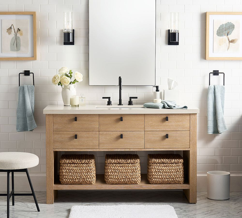 Modern Farmhouse 54" Single Wide Sink Vanity | Pottery Barn (US)