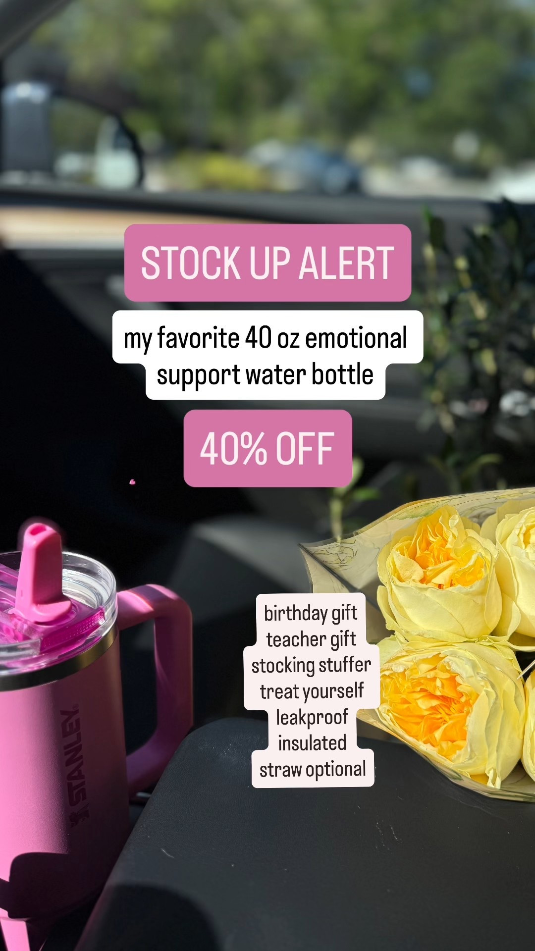 Stanley 40 oz tumbler on crazy sale! Stock up! 💓💓💓

birthday gift
teacher gift
stocking stuffer
treat yourself
leakproof
insulated
straw optional

#LTKSaleAlert #LTKTravel #LTKFindsUnder50