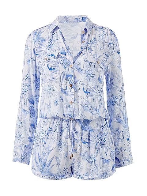 Chloe Button-Front Romper | Saks Fifth Avenue