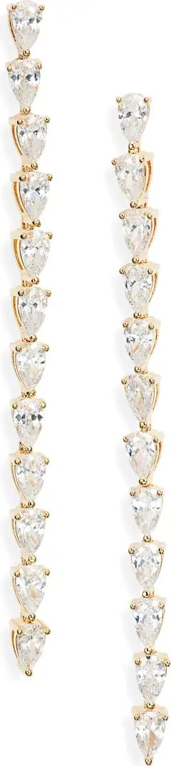 Pear Cubic Zirconia Linear Earrings | Nordstrom