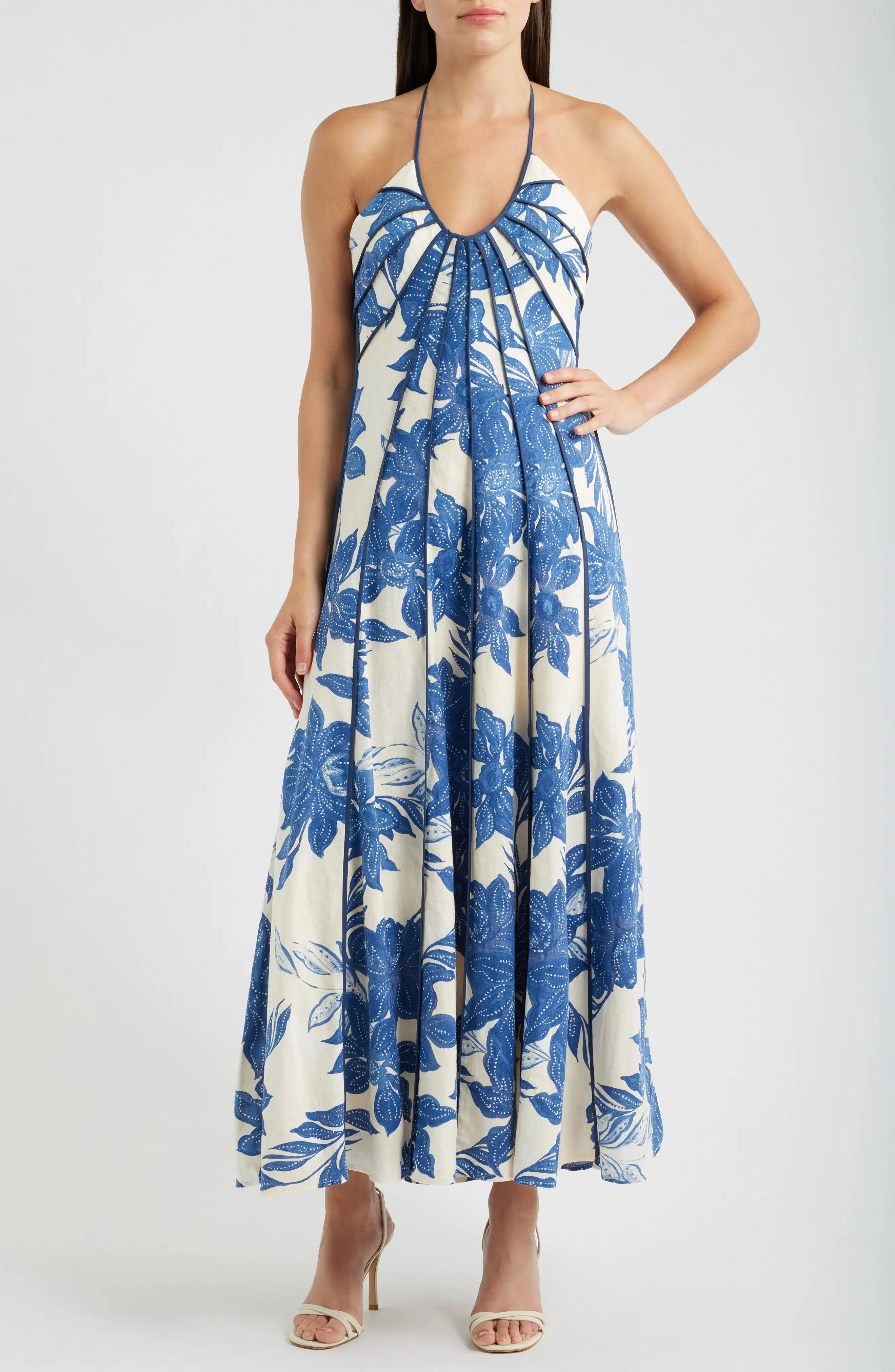 The Novia Floral Print Maxi Halter Dress (Women) | Nordstrom | Nordstrom