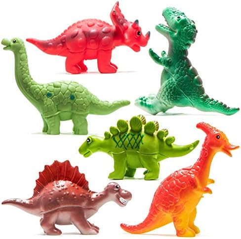 Prextex Dinosaur Baby Bath Toys 6 Piece Set for Baby and Toddler Bathtub Water Squirt Toys Dinosa... | Amazon (US)