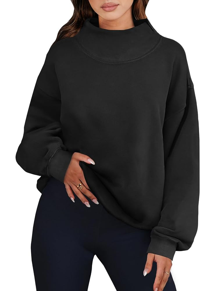 ANRABESS Womens Oversized Sweatshirts Turtleneck Pullover Long Sleeve Hoodies Tops 2025 Fall Fash... | Amazon (US)