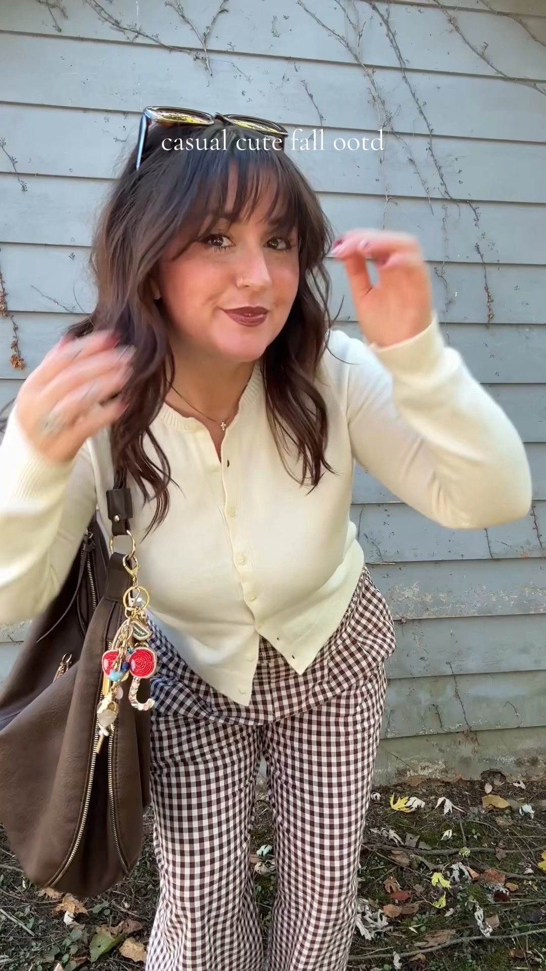 Cute fall outfit inspo with gingham smocked pants & button up cardi top! Wearing medium in pants and large in top! Clogs run TTS

#LTKPetite #LTKFindsUnder50 #LTKootd