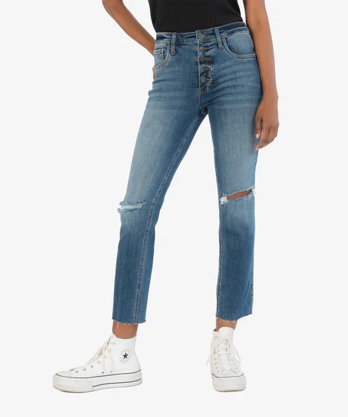 Rachael High Rise Fab Ab Mom Jean (Regal Wash) - Kut from the Kloth | Kut From Kloth
