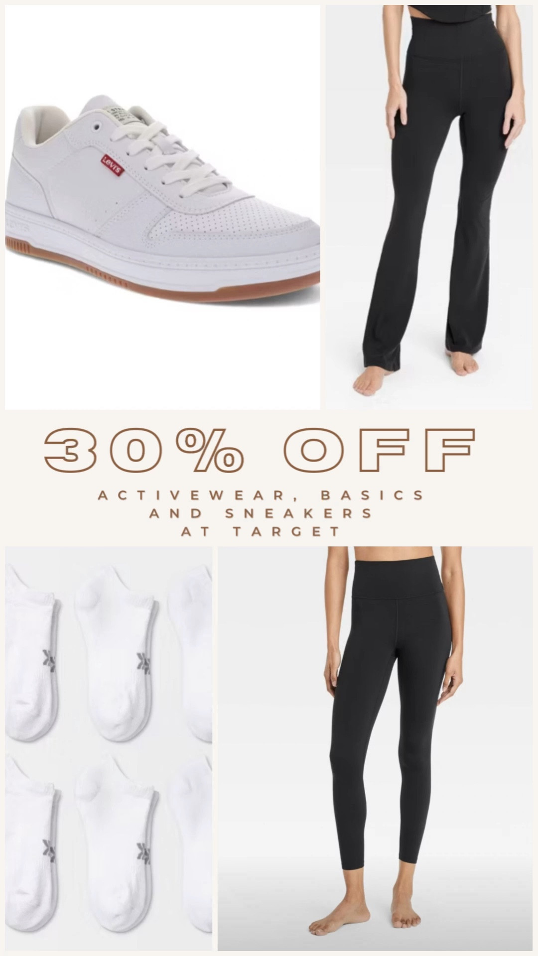 30% off Activewear, sneakers and basics at Target! Hurry, sale ends Saturday! 

#LTKSaleAlert #LTKActive #LTKFitness