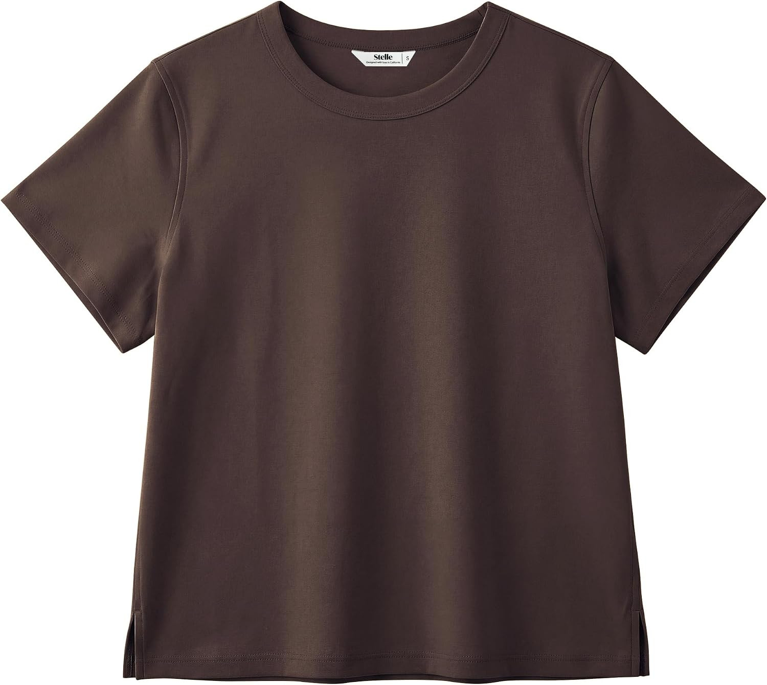 Stelle Women Cotton T Shirts Short Sleeve Basic Tees Casual Boxy Crop Tops | Amazon (US)