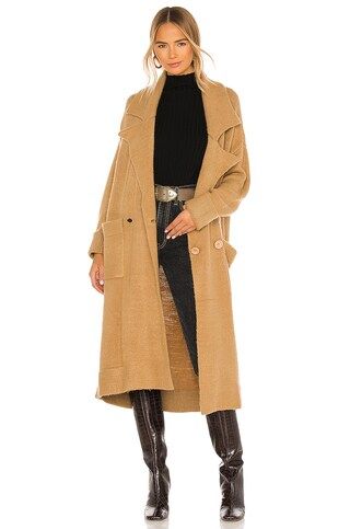 Show Me Your Mumu Melrose Sweater Jacket in Camel from Revolve.com | Revolve Clothing (Global)