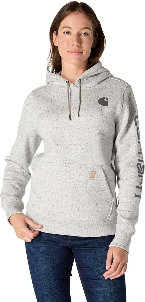 Carhartt Women's Relaxed Fit Midweight Logo Sleeve Graphic Sweatshirt | Amazon (US)
