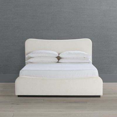 Napali Bed with Curved Headboard & Premium Upholstery Options | Frontgate