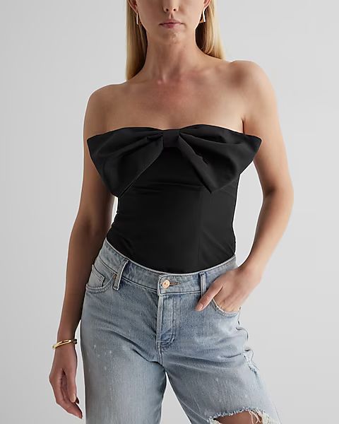 Strapless Bow Corset Tube Top | Express