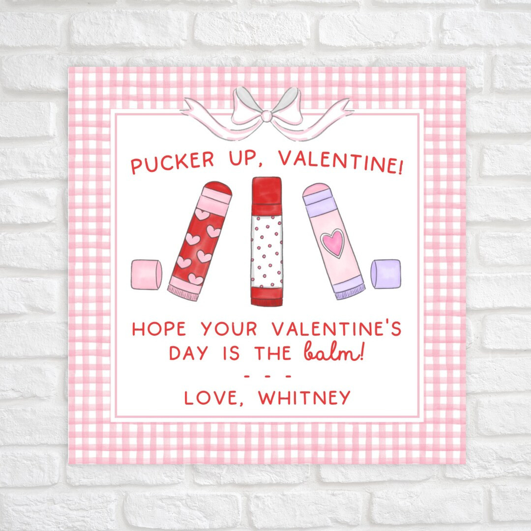 Printable Valentine Cards for Kids, Lip Balm Valentine Tag, Classroom Valentines, You're the Balm... | Etsy (US)