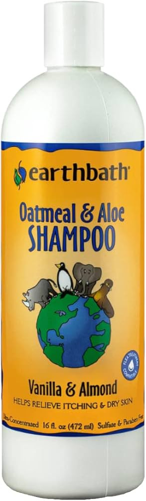 Earthbath Oatmeal & Aloe Pet Shampoo - Vanilla & Almond, Itchy & Dry Skin Relief, Soap-Free, for ... | Amazon (US)