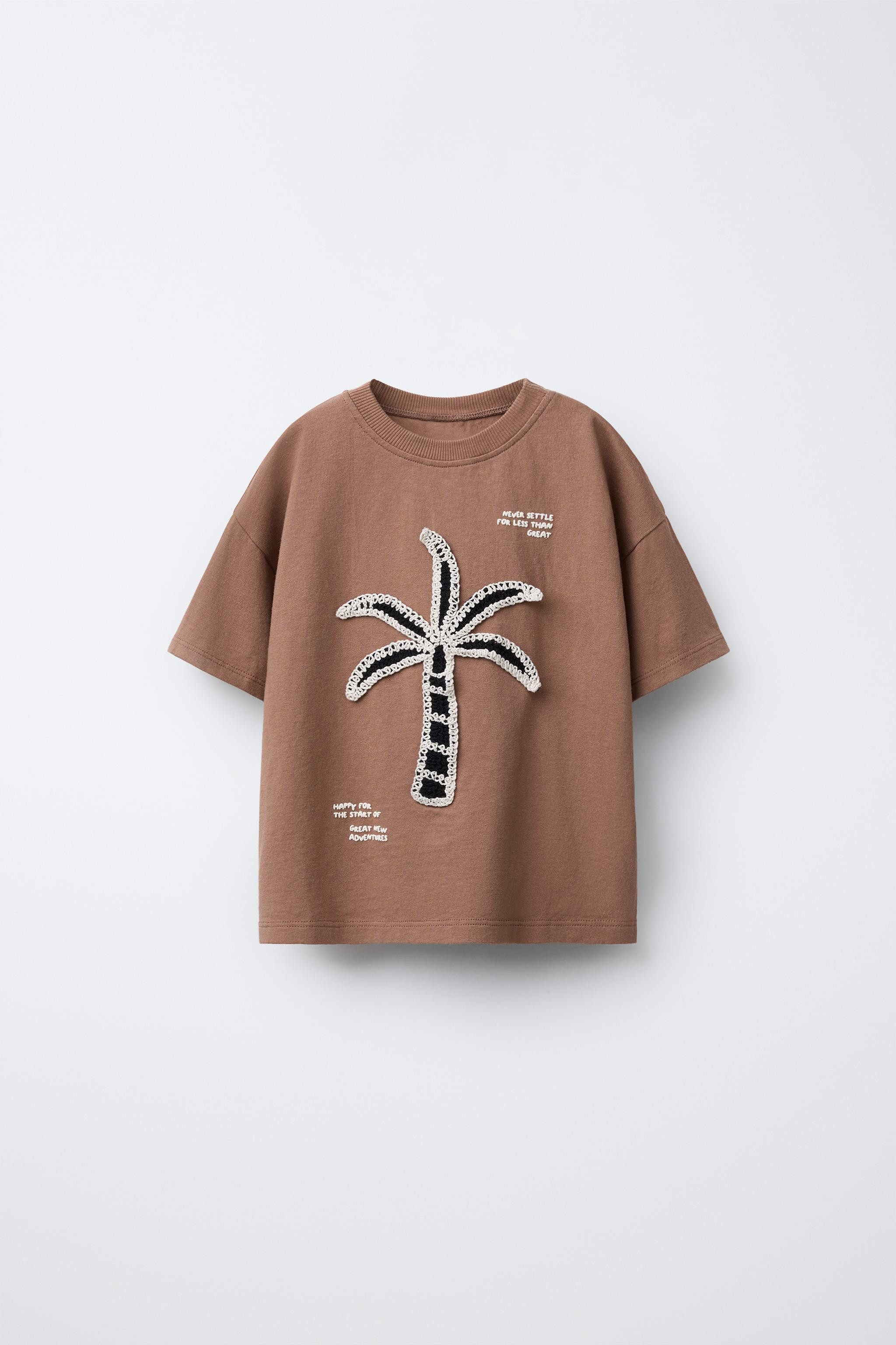 CROCHET PALM TREE T-SHIRT | Zara US