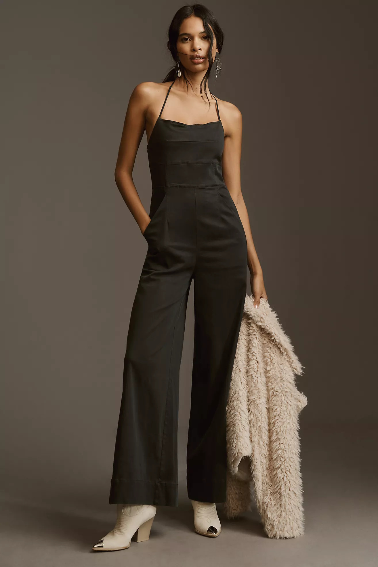 Pilcro Halter Wide-Leg Jumpsuit | Anthropologie (US)