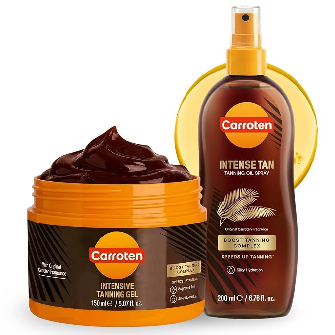 Carroten Intensive Tanning Gel + Oil Spray | Browning Tan Accelerator | Carrot & Coconut Oil | Vi... | Amazon (US)
