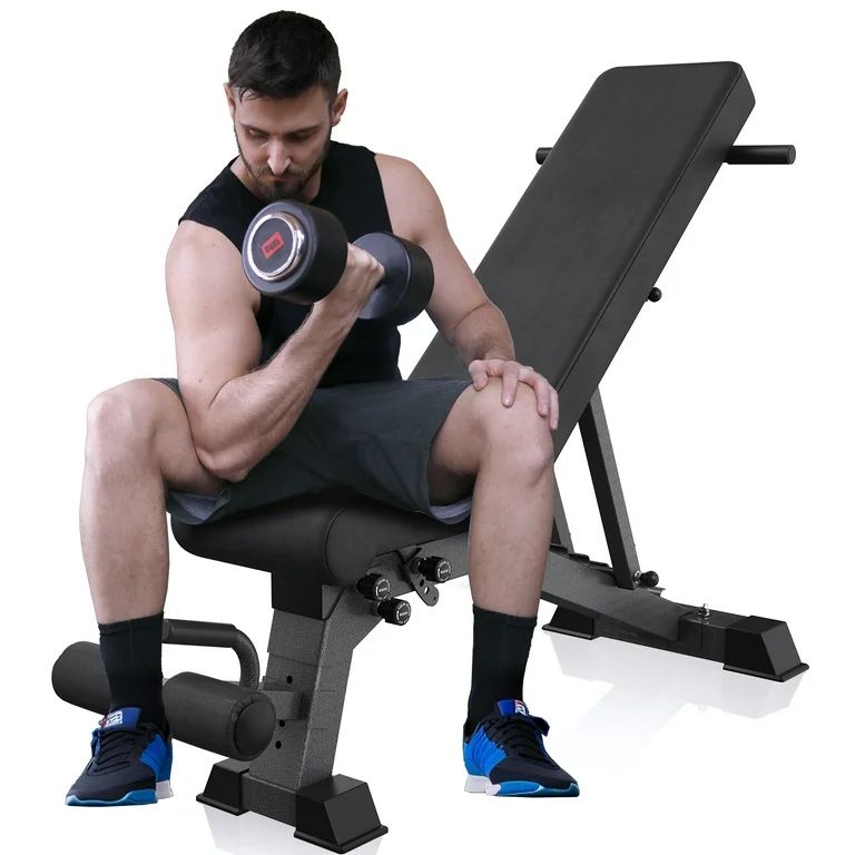 KURONO 90° Adjustable Weight Bench, 1000LB Heavy Capacity Workout Bench Press for Home Gym, Fold... | Walmart (US)