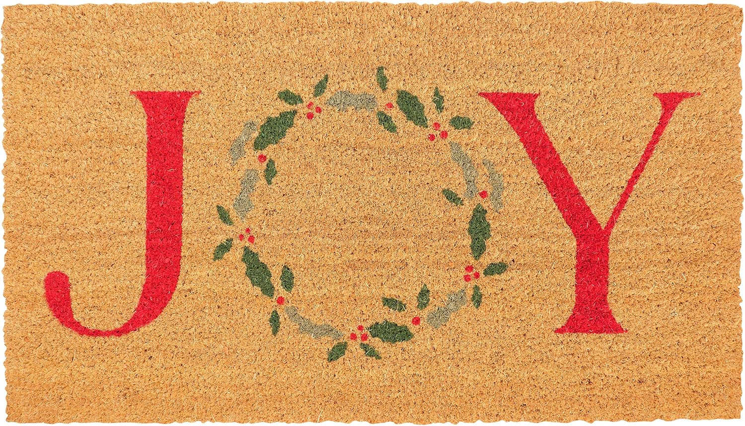 KAF Home Holiday Coir Doormat with Heavy-Duty, Weather Resistant, Non-Slip PVC Backing | 17 by 30... | Amazon (US)