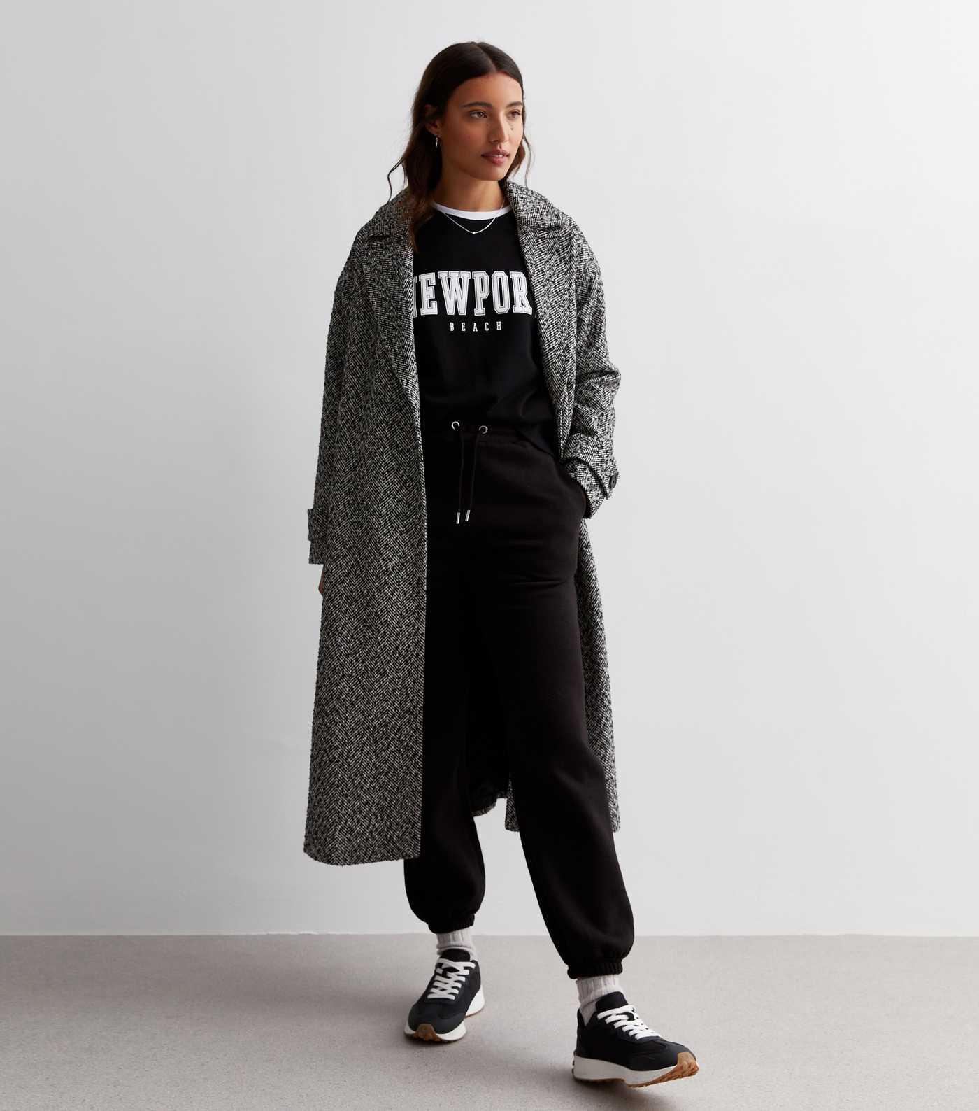 Black Check Relaxed Midaxi Coat | New Look | New Look (UK)