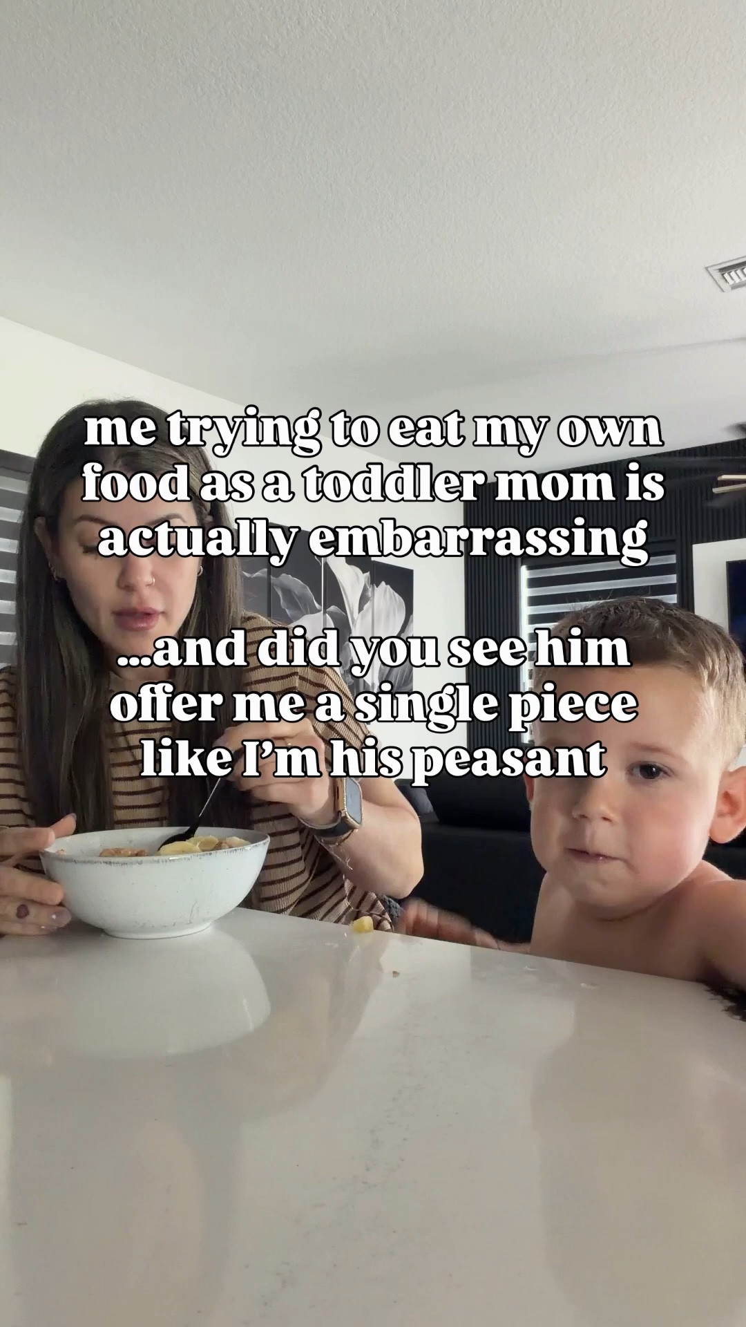 me trying to eat my own food as a toddler mom is actually embarrassing…  

…and did you see him offer me a single piece like I’m his peasant 😭😂  

like why am I negotiating for bites of MY OWN cereal  

comment CEREAL & I’ll send you everything 🥣 (affiliate link)





.
.
.
.
.
me trying to eat my own food as a toddler mom is actually embarrassing…

…and did you see him offer me a single piece like I’m his peasant 😭😂

like why am I negotiating for bites of MY OWN cereal

comment CEREAL & I’ll send you everything I used 🥣(affiliate link)





.
.
.

.
#toddlerlife #momhumor #boymomlife #relatablemom #toddlermoments 

#LTKKids #LTKmomlife