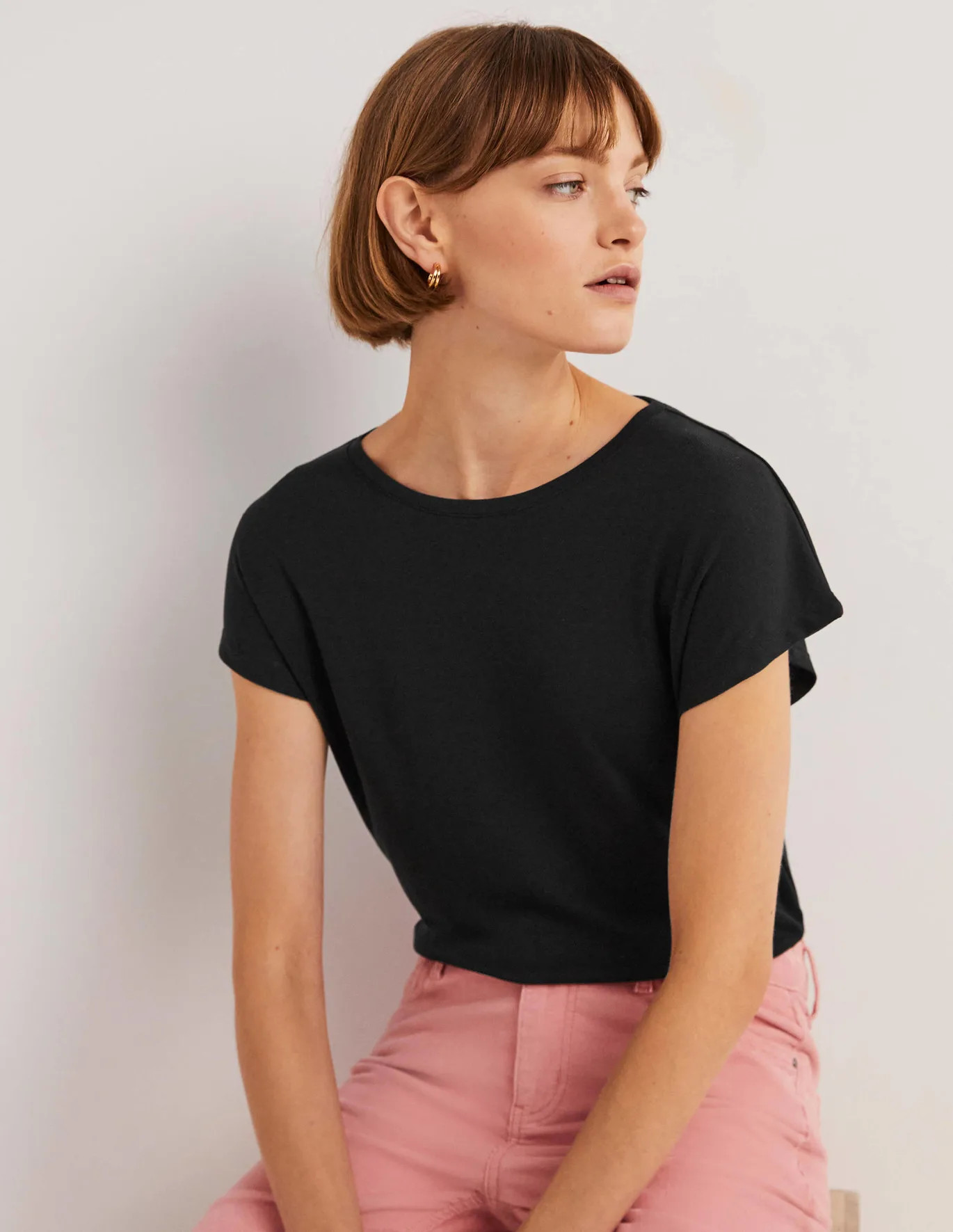 Soft Touch Sleeveless Top - Black | Boden (UK & IE)