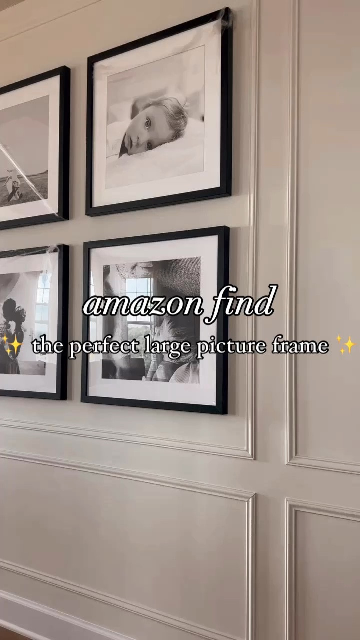 Just made the best update to our gallery wall with my favorite oversized picture frame.  Perfect for your fall family photos 🤍🍂
.
- 25x25 in black frame
- 3 in matting

#LTKFamily #LTKHome #LTKVideo