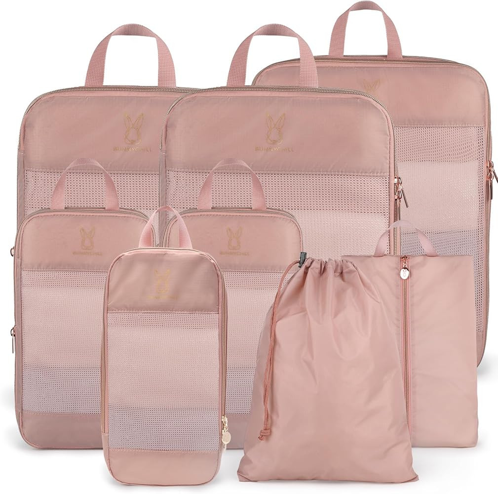 Expandable Compression Packing Cubes for Suitcases,6 Set Lightweight Compressible Travel Packing ... | Amazon (US)